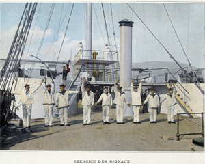 Exercise of Signals - in Album militaire - Marine: Life on Board