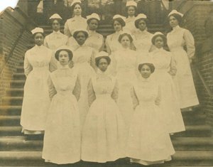 Group portrait of Lincoln School nurses by Unknown photographer