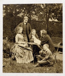 Gustave Eiffel with family, Photography 1882 by Unknown photographer