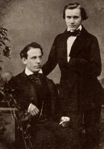 Johannes Brahms and Eduard Remenyi by Unknown photographer