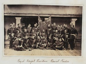 Members of the 101st Regiment of Foot (Royal Bengal Fusiliers) at Rawalpindi by Unknown photographer