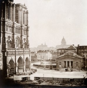 Notre Dame de Paris and the Square, Late 19th Century by Unknown photographer