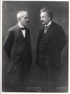 Paul Langevin and Albert Einstein by Unknown photographer