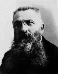 Portrait of Auguste Rodin, French sculptor.