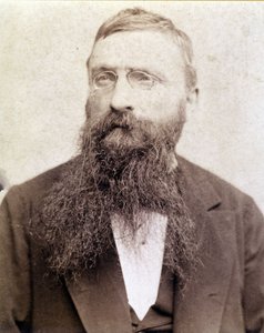 Portrait of Auguste Rodin (1840-1917) photographed around 1885