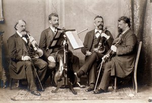 Portrait of the members of the Joachim quartet, c. 1900 by Unknown photographer