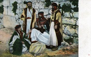Postcard Depicting Bedouin Men, c.1900 by Unknown photographer