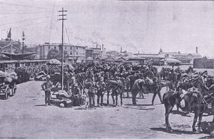 Reinforcements Disembarking at Capetown, from After Pretoria: The Guerilla War Published by Harmsworth Bros Limited