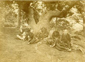 Seven of the Leading Members of the Church Missionary Society in Sierra Leone and Nigeria Sitting Beneath the Wilberforce Oak at Keston, Kent, United Kingdom