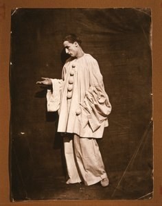 The mime Jean-Charles Deburau as Pierrot by Unknown photographer