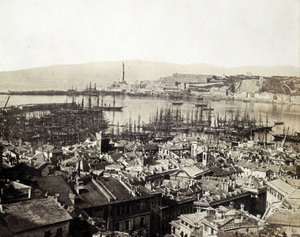 The port of Genoa at the end of the 19th century by Unknown photographer