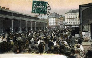 View of the Grand Marche in Rouen, Normandy