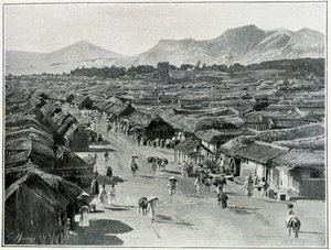 View of the Main street of Seoul, capital city of Korea in the 19th century by Unknown photographer