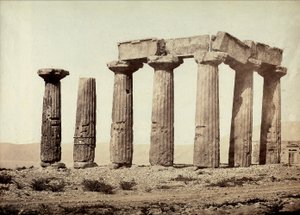 View of the ruins of a Greek temple by Unknown photographer