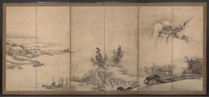 Chinese Pavilions in a Landscape