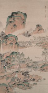 Spring Landscape in the Blue-Green Style by Uragami Shunkin