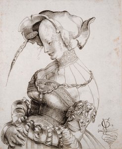 Prostitute in Half Figure by Urs Graf