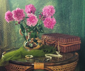 Blush Peonies and Keepsakes by UstinaGreen