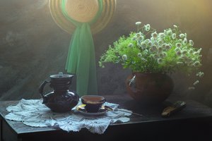 Cozy Morning Tea Time by UstinaGreen
