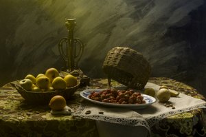 Dark Still Life Fruits by UstinaGreen