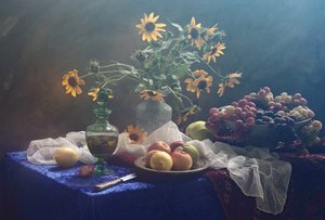 Rich Harvest Table by UstinaGreen