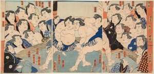 Sumo Wrestling Match between Wahigayama and Jimmaru