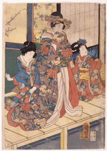 Spring colours: Lion Dance At A Mansion by Utagawa (1835 1888) Kuniaki