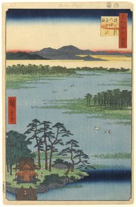 Benten Shrine, Inokashira Pond, No.87 from One Hundred Famous Views of Edo, 1856