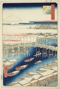 Clear Weather After Snow at Nihon Bridge (Nihonbashi yukibare), from the series "One Hundred Famous Views of Edo (Meisho Edo hyakkei)"