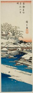 Clear Weather after Snow at Matsuchi Hill, from the series "Famous Views of the Eastern Capital" by Utagawa Hiroshige