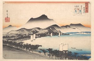 Clearing Weather at Awazu, Lake Biwa by Utagawa Hiroshige
