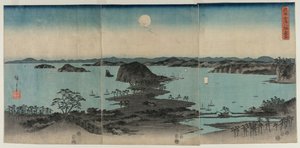 Eight Views of Kanazawa at Night by Utagawa Hiroshige