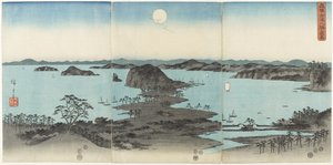 Eight Views of Kanazawa in Musashi Province at Night, July 1857