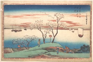 Evening Cherry Blossoms at Gotenyama by Utagawa Hiroshige
