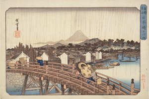 Evening Shower at Nihonbashi Bridge, from Celebrated Places of the Eastern Capital c.1832 by Utagawa Hiroshige
