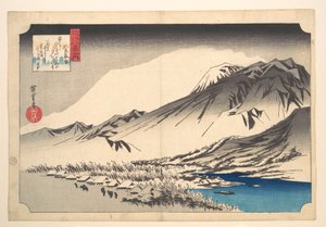 Evening Snow on Mount Hira by Utagawa Hiroshige