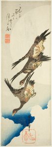 Flying Geese and Full Moon by Utagawa Hiroshige