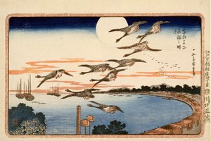 Full Moon at Takanawa, from Celebrated Places in the Eastern Capital of Edo, c.1832 by Utagawa Hiroshige