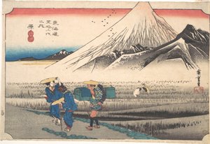 Hara: Mount Fuji in the Morning, from the series Fifty-Three Stations of the Tōkaidō Road by Utagawa Hiroshige
