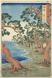 Harima Province: Maiko Beach (Harima, Maiko no hama), from the series "Famous Places in the Sixty-odd Provinces (Rokujuyoshu meisho zue)"