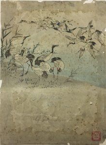 Herons Among Grasses by Utagawa Hiroshige