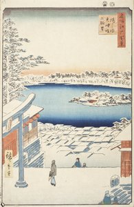 Hilltop View, Yushima Tenjin Shrine by Utagawa Hiroshige