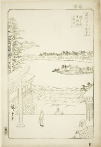 Hilltop View from Yushima Tenjin Shrine, from the series "One Hundred Famous Views of Edo" by Utagawa Hiroshige