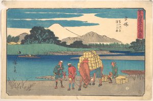 Hiratsuka; Banyugawa Funa Watashi no Zu by Utagawa Hiroshige