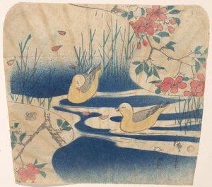 Hooded Gulls and Cherry Blossoms by Utagawa Hiroshige
