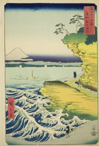 Hota Beach in Awa Province, from the Series "Thirty-six Views of Mount Fuji" by Utagawa Hiroshige