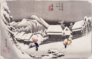 Kambara, from Fifty-three Stations on the Tokaido Highway c.1834 by Utagawa Hiroshige