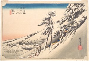 Kameyama, Clear after Snow by Utagawa Hiroshige