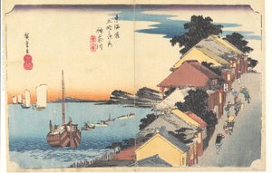 Kanagawa: View of the Embankment by Utagawa Hiroshige