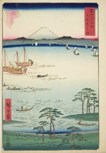 Kurodo Bay in Kazusa Province, from the series Thirty-six Views of Mount Fuji